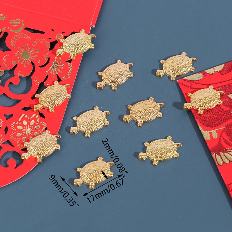 

New 10Pcs Feng Shui Golden Money Turtle Japanese Lucky Tortoise Guarding Praying for Fortune Home Fortune Wealth Lucky Gift