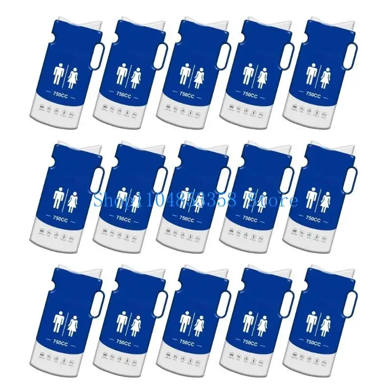652F 누출 방지 씰이 있는 캠핑 소변 주머니 750ml 성인용 여행용 소변 주머니