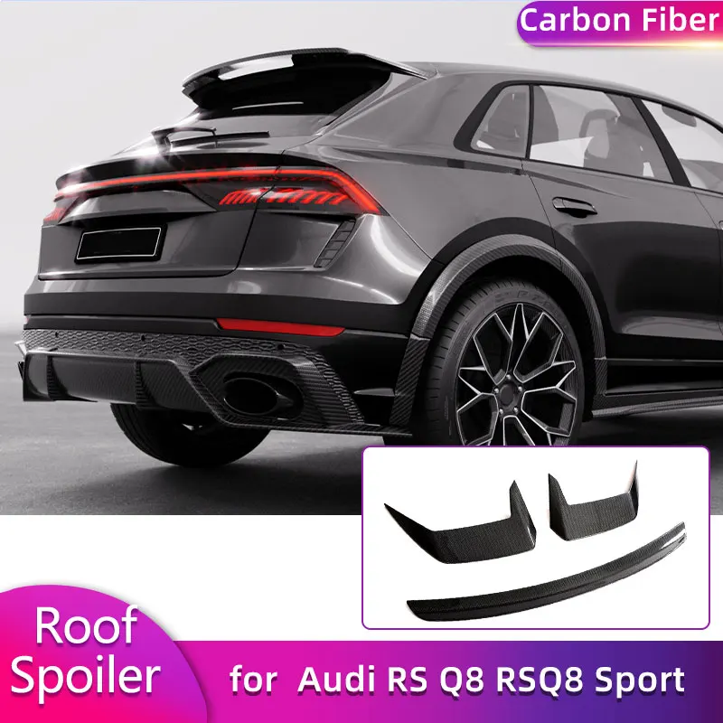 Carbon Fiber Rear Roof Spoiler Wings for Audi RS Q8 RSQ8 Sport 4-Door ...