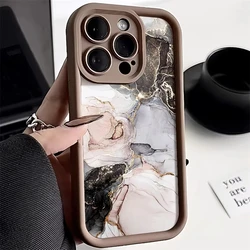 Vibrant Marble Soft Candy Color Phone Cover - iPhone 12 Mini (Brown DH23)