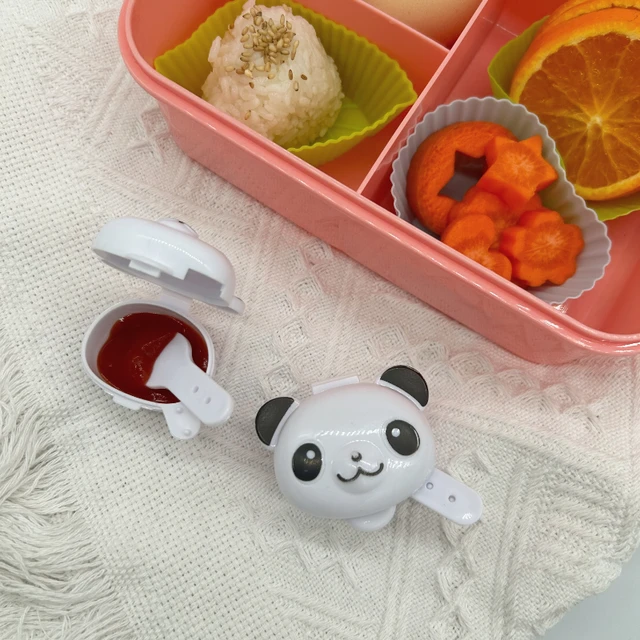 3pcs Portable cartoon Mini Sauce box Small Sauce Container Kids Lunch  Acces.8 Cq