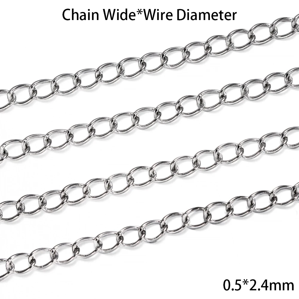 Catena A Sfere In Acciaio Inox Con Connettori – Prolunga Per Gioielli Fai-da-Te, Colore Argento