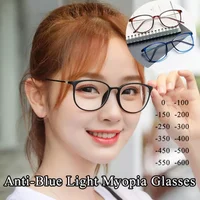 Women Myopia Glasses Men Vintage Blue Light Blocking Eyeglasses Square Small Frame Optical Nearsighted Eyewear 0 To -600 1