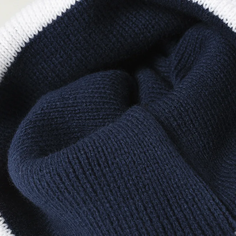 Men Women Winter Hats Knitted Beanie Caps Double Layers Thick Autumn Warm Skullies Outdoor Casual Outdoor Vintage Hip Hop Caps