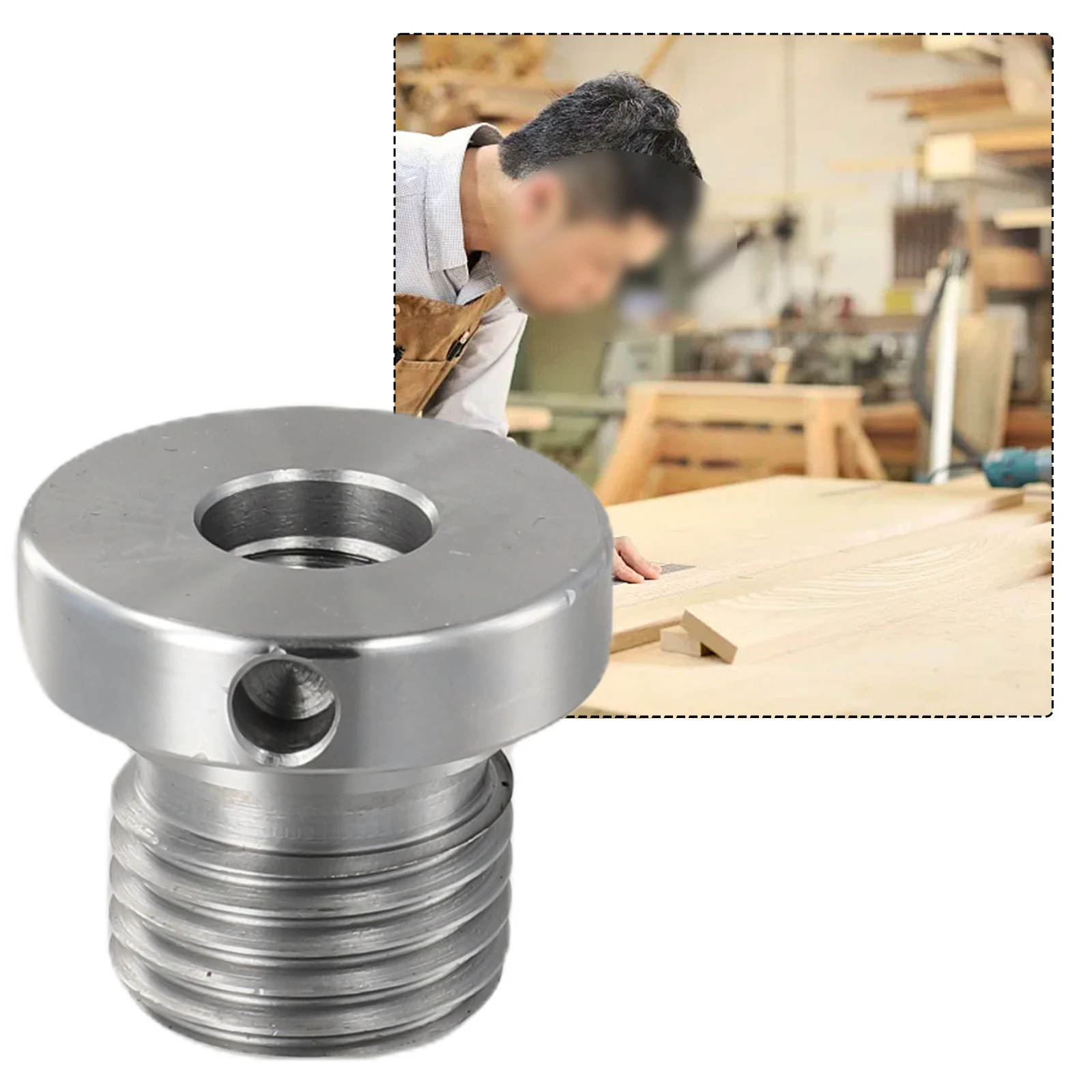 Adattatore Mandrino Per Tornio Legno - Da 33 Mm A 25 Mm, In Metallo, Per Diversi Diametri