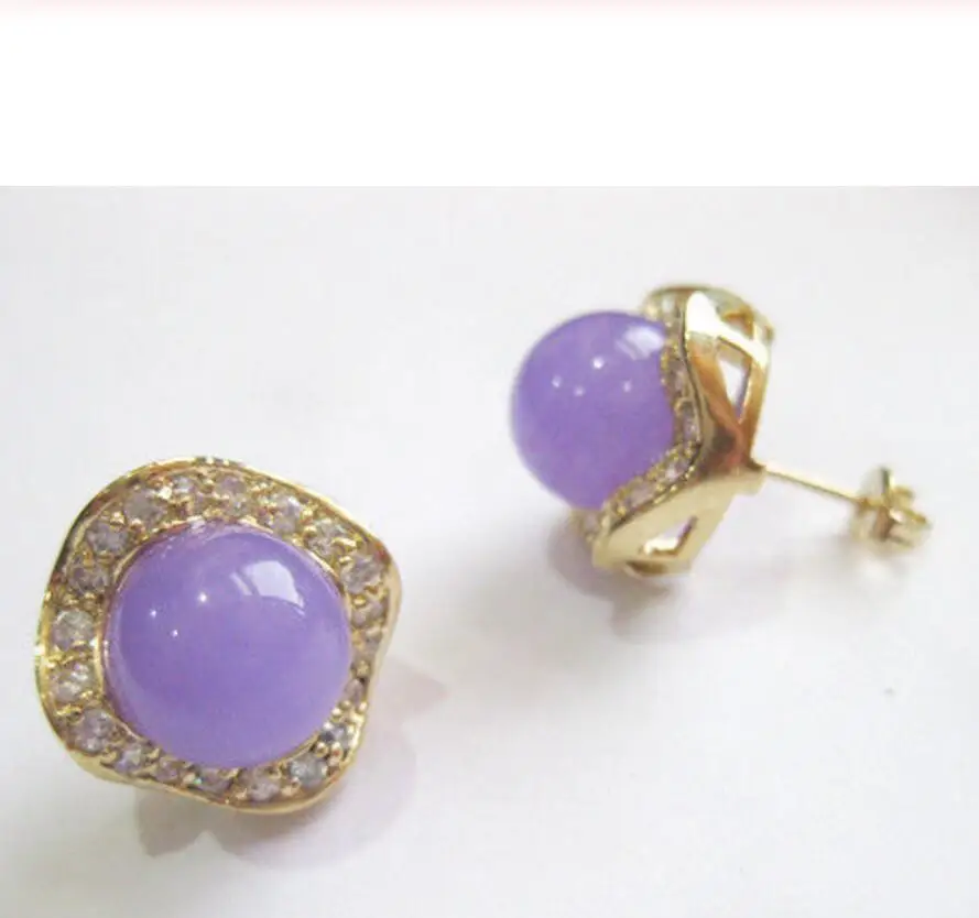 

Genuine Natural Purple Quartzite stone Earring