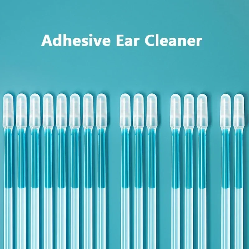 24PCs Disposable Silicone EarWax Remover sticky ear pick For Kids Olders Adult S/L Ear Cleaner Reusable Adhesive Earpick