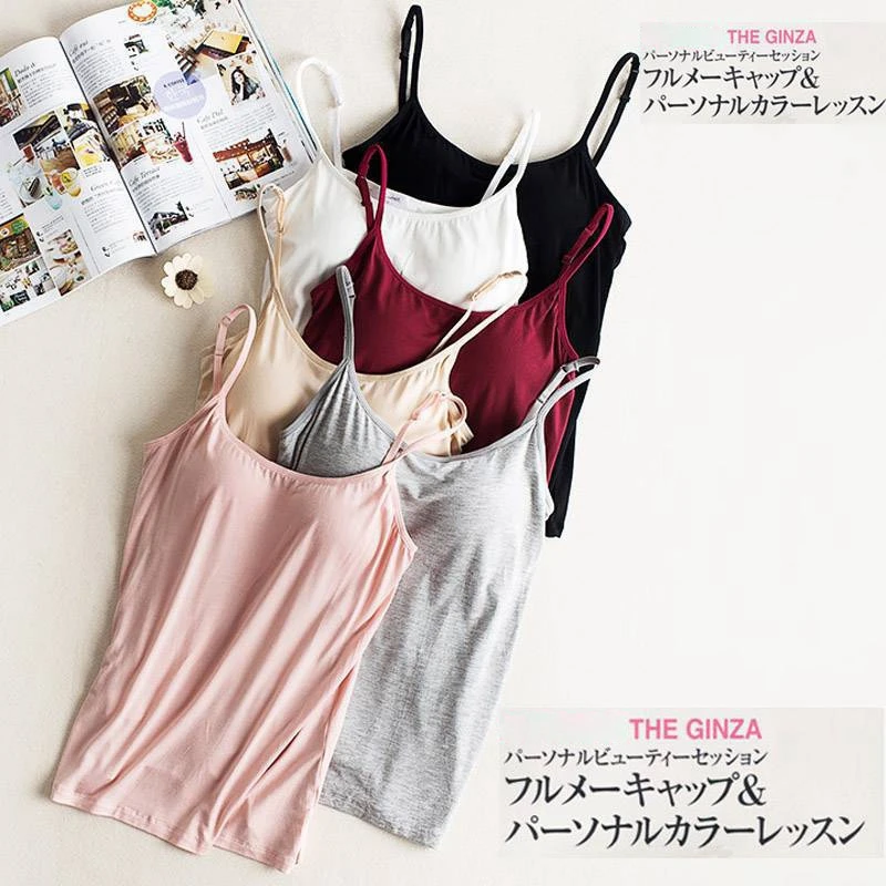 Women Summer Camis Without Rims Fashion Casual Sleeveless Cotton Ladies Maternity Camis Solid Color Home Camisole