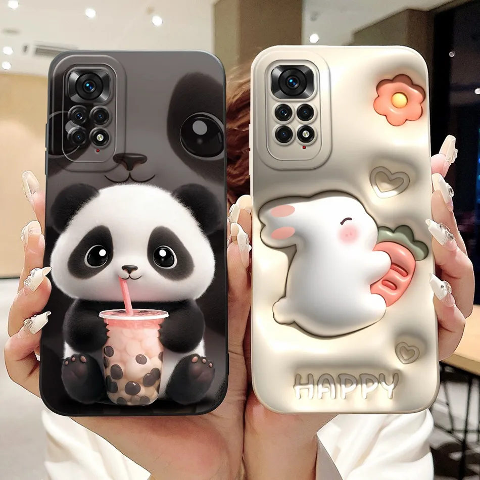 Cute Panda Rabbit Cartoon Soft Silicone Lens Protective Bumper Case