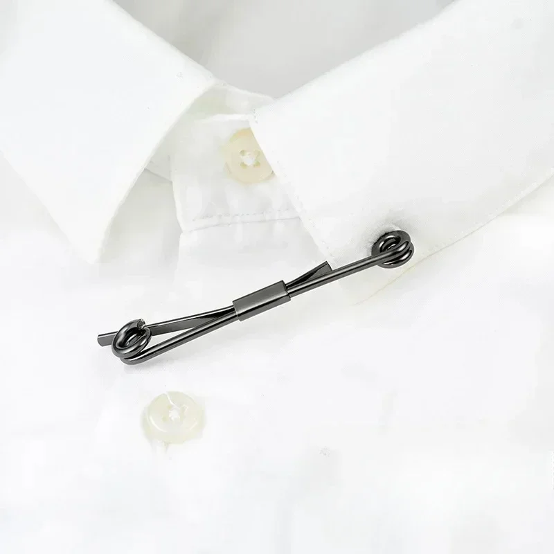 Fermacravatta Con Cristallo Per Uomo - Spilla Da Colletto Elegante