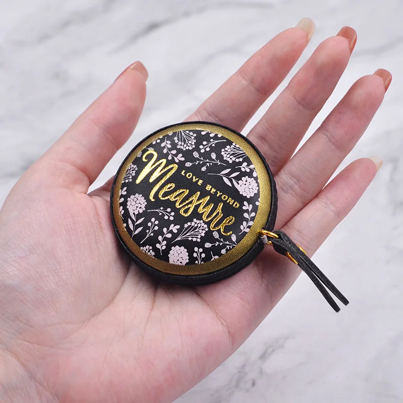Portable PU Leather Mini Tape Measure for Sewing and Crafting