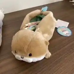 Adorable Sea Otter Plush Pencil Case - Kawaii Soft Stuffed Animal Pouch with Large Capacity for Desk and School Supplies (Yellow)