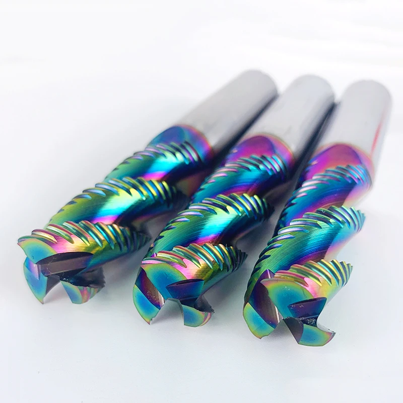 Milling Cutter JIMMY Roughing Milling Cutter Spiral End Mill HSS High Speed Steel Router Bits 3 Flute Metal CNC Machine Tools for Aluminum
