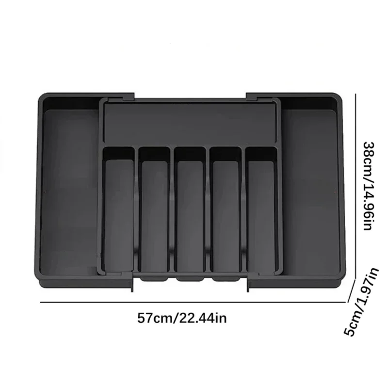 Description Picture 2 of itemExpandable Cutlery Drawer Organizer, Adjustable Kitchen Utensil Tray Set, Compartment Flatware Storage Divider