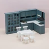 1Pc/Set 1:12 Dollhouse Miniature Wooden Kitchen Furniture Cupboard Worktop Counter Dolls House Kitchen Set Accessories Kids Toy 5