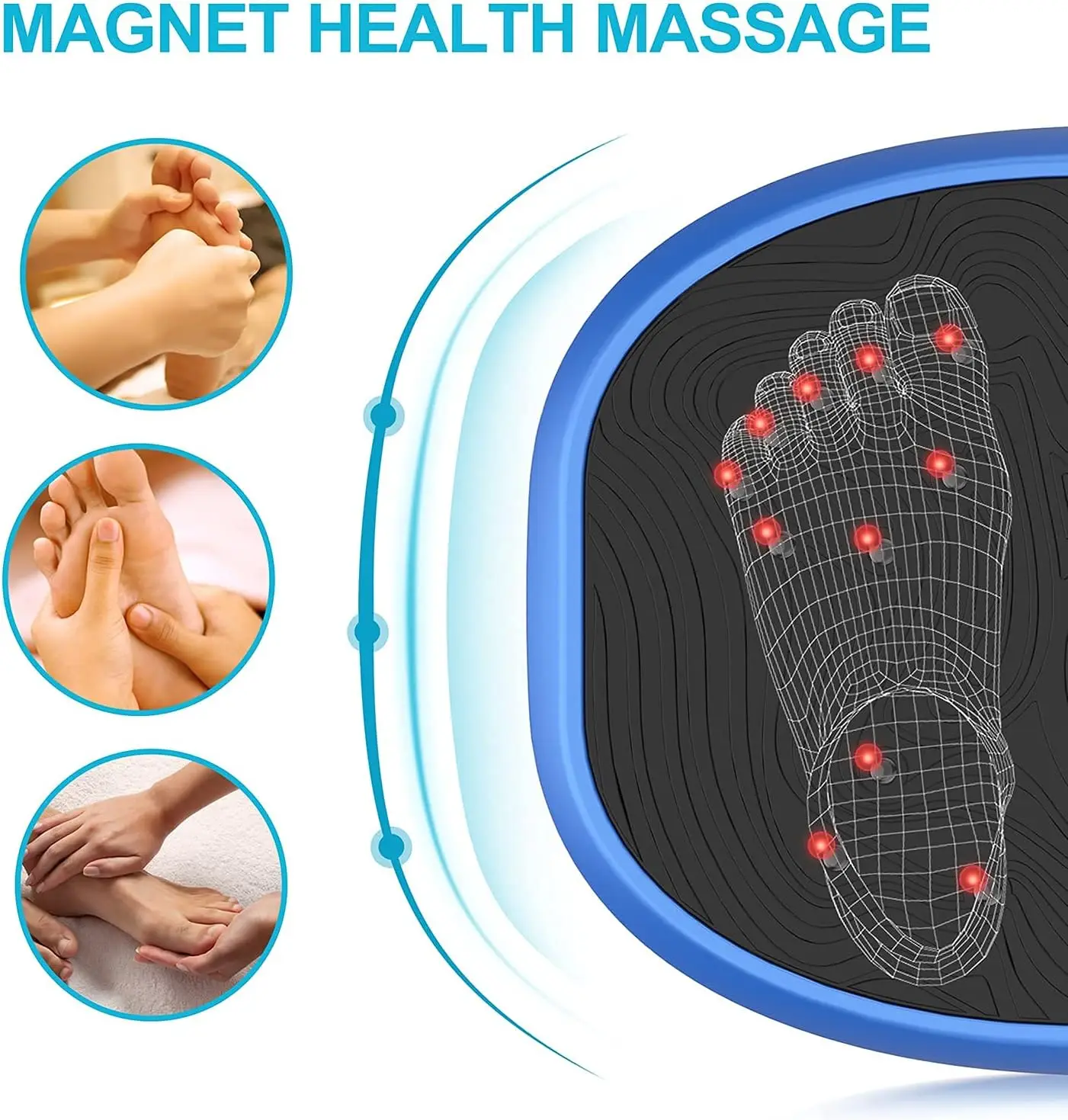 Vibration Plate Exercise Machine Whole Body Workout Portable Mini Vibrate Fitness Platform Lymphatic Drainage Machine for Weight