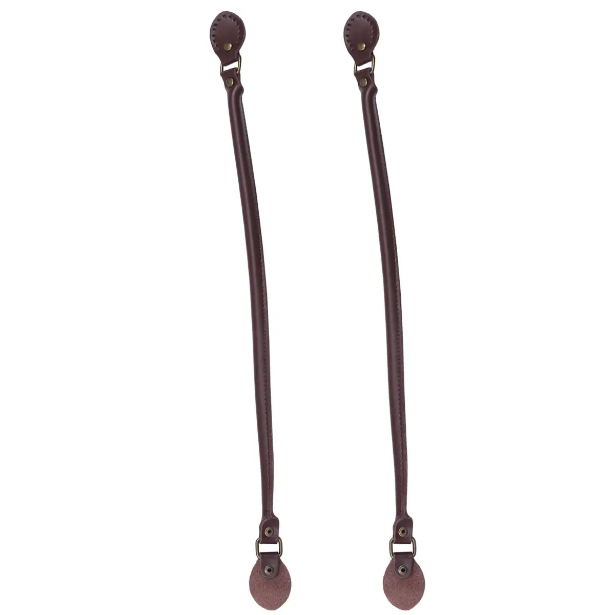 1 쌍 소가죽 핸드백 손잡이 DIY 바느질 토트 백 교체 스트랩 여성용 가방 액세서리 용 두꺼운 라이트 커피