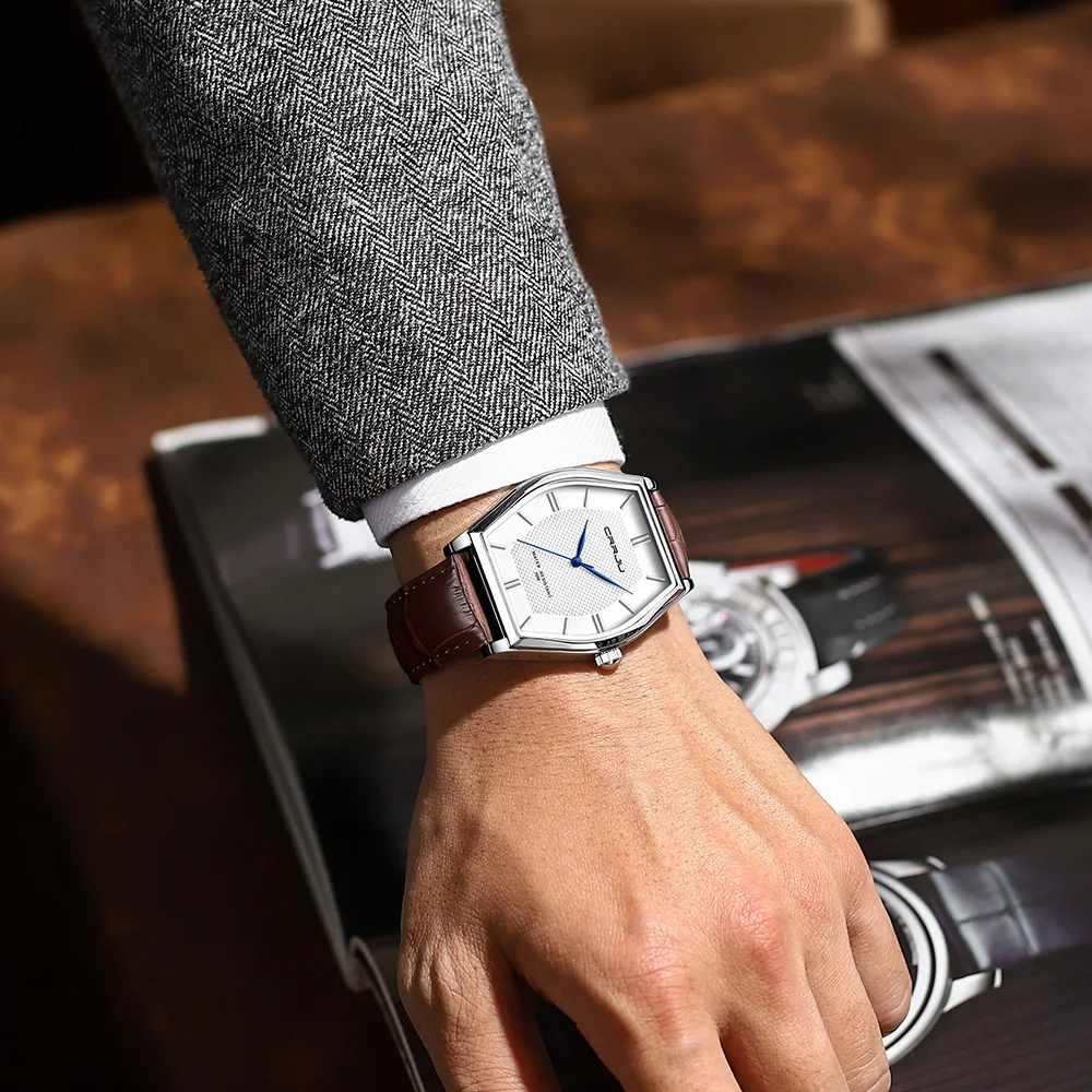 Quarzo ultra sottile per polso sportivo impermeabile da uomo in acciaio a maglia sottile casual_voghion.com