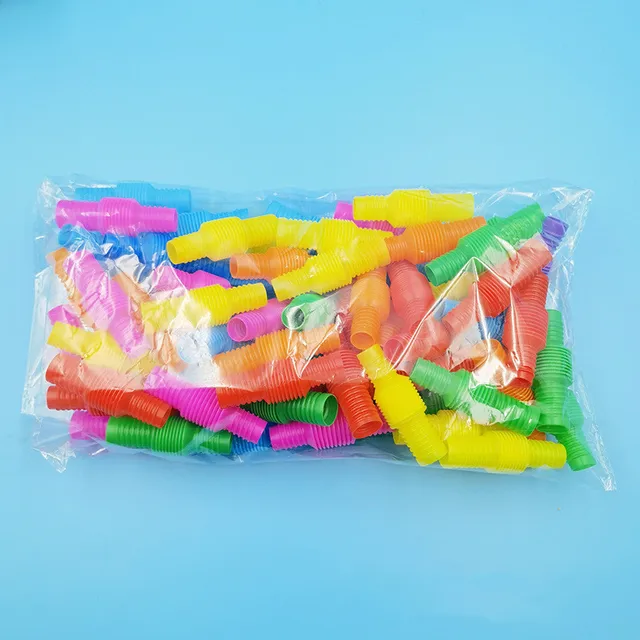 Mini Cute Pop Tubes Sensory Toy For Adult Fidget Stress Relieve Toys Kid Autism Anti Stress Plastic Bellows Children Squeeze Toy 6