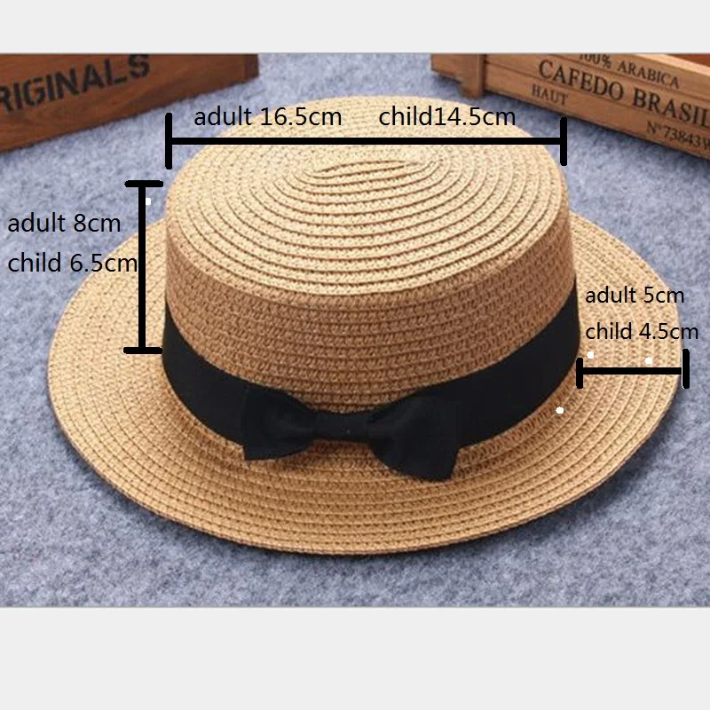 Block Sun Child Baby Girl Boy Adult Male Female Summer Hat British Retro Bow Princess Curling Straw Dome Flat Roof Beach Hat block sun child baby girl boy adult female summer hat british retro big bow princess curling straw beach hat dxm2