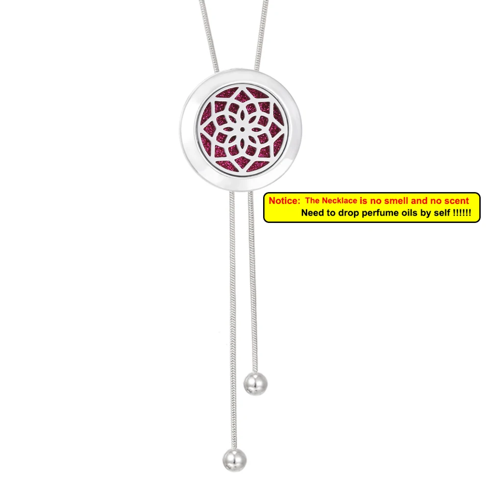 Elegant Long Tassel Aromatherapy Necklace with Essential Oil Diffuser Pendant