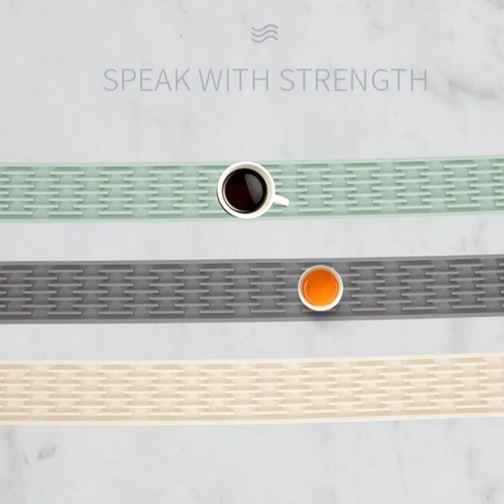 Non-slip Silicone Drainage Mat Foldable Large Size Longer Faucet Mat Multifunctional Utensils Drying Drainer Pad Tableware