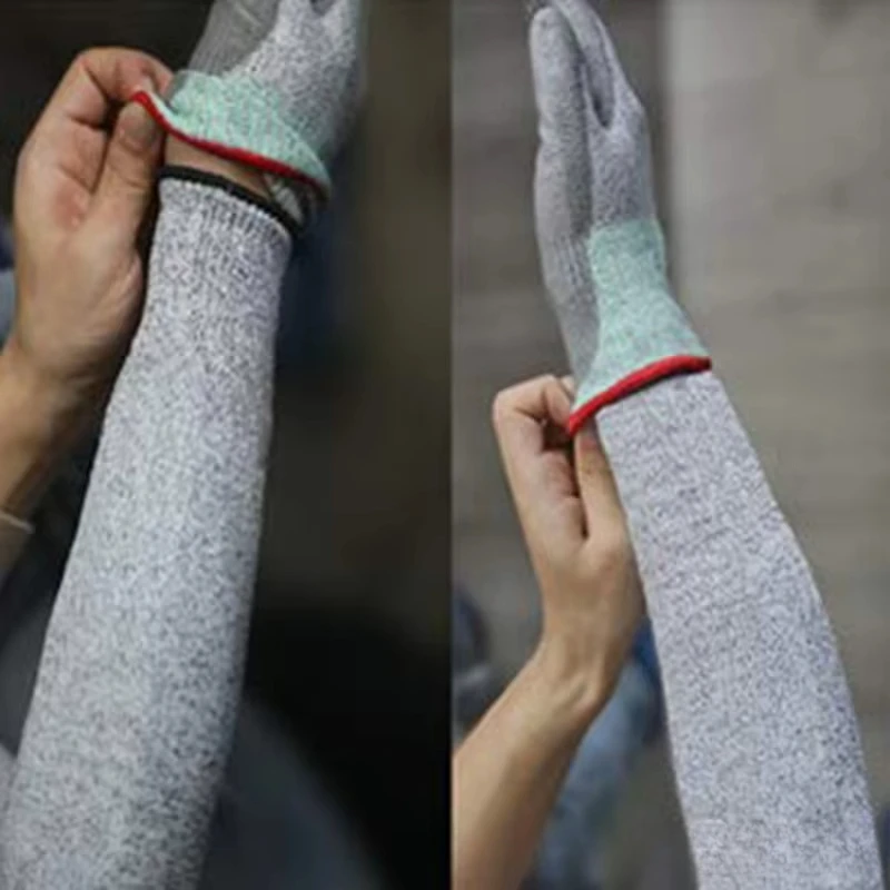 Anti Cut Arm Sleeves 1Pc Level 5 HPPE Cut Resistant Anti-Puncture Work Protection