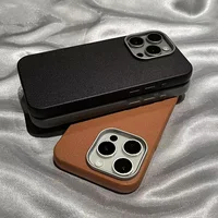 Matte Litchi Texture Leather Soft Case For iPhone 16 16E 15 14 13 12 11 Pro Max XS X XR 7 8 Plus SE2 Silicone Shockproof Cover 1