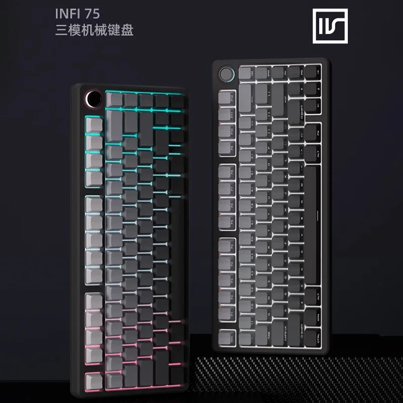 

Клавиатура беспроводная механическая, 75 клавиш, 3 режима, Rgb