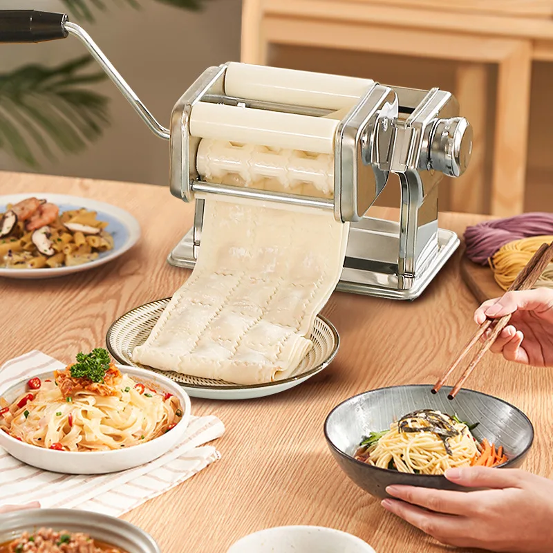 Stainless Steel Manual Noodles Maker Dough Pressing Machine Duplings Maker Noodle Making Machine 2 In 1