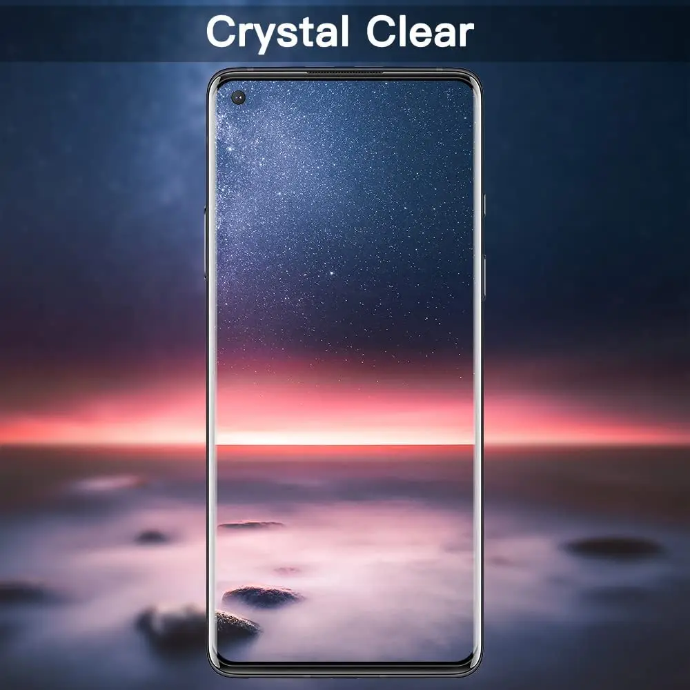 곡선 초음파 지문 강화 유리, OnePlus 11 3D 스크린 보호대 유리 필름, 2 개, 4 개