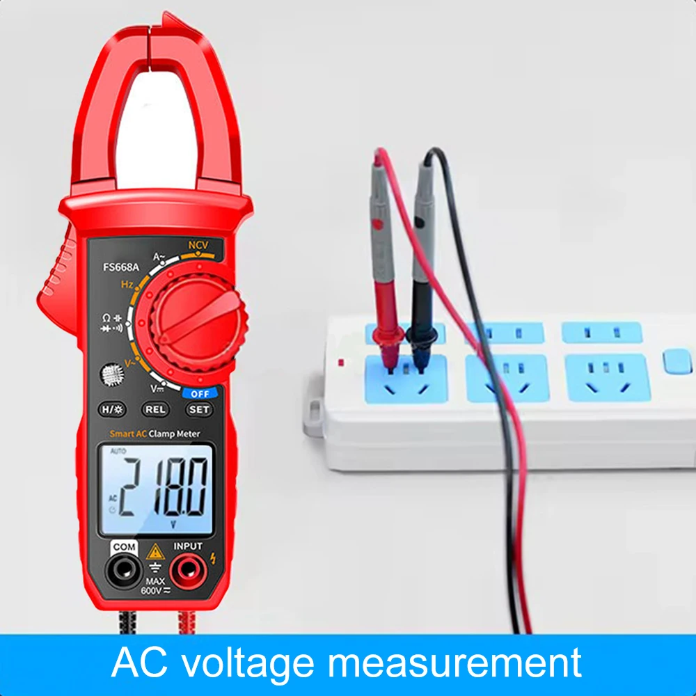 Digital Clamp Meter Multimeter DC/AC Voltage 6000 Counts Current Ammeter Tester Car Amp Hz Capacitance NCV Ohm Tester Tools