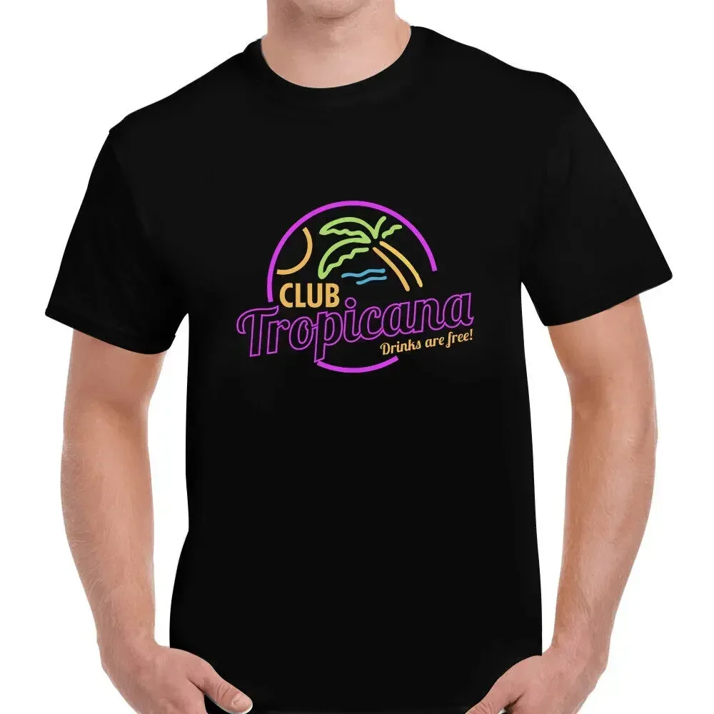 Donna Uomo Vintage Music Street Fashion Top Mens Club Tropicana Printed T-Shirt 80S Fancy Dress Disco Party Music Wham Pride