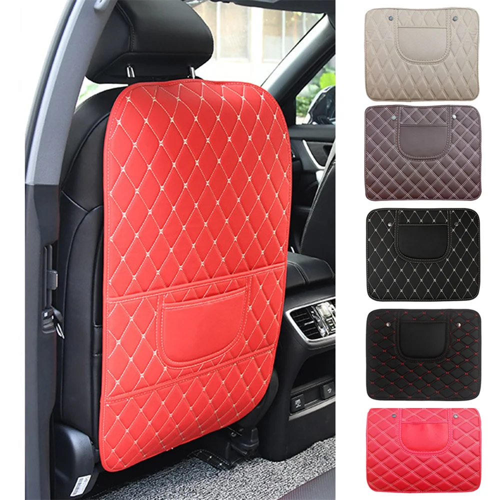 PU Leather Kick Mat For Mercedes Benz ML-Class GL-Class GLA-Class GLC-Class GLK-Class GLS Class X Class Car Rear Seat Back Cover