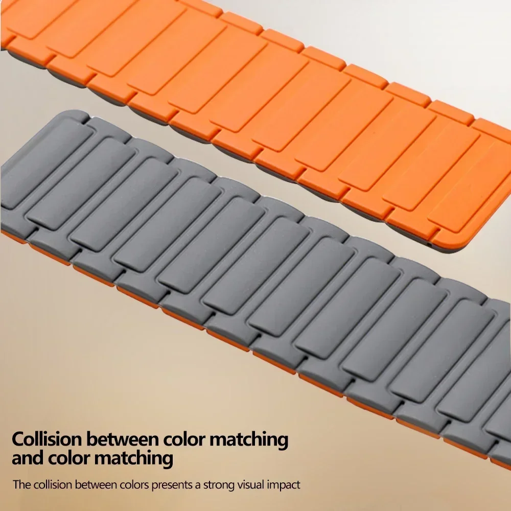 Silicone Watch Band Magnetic Sports Band For Apple Watch Ultra 2 49mm 45mm 44 42mm 38 40 41mm For IWatch Series 9 8 7 6 5 4 SE 3 Loop