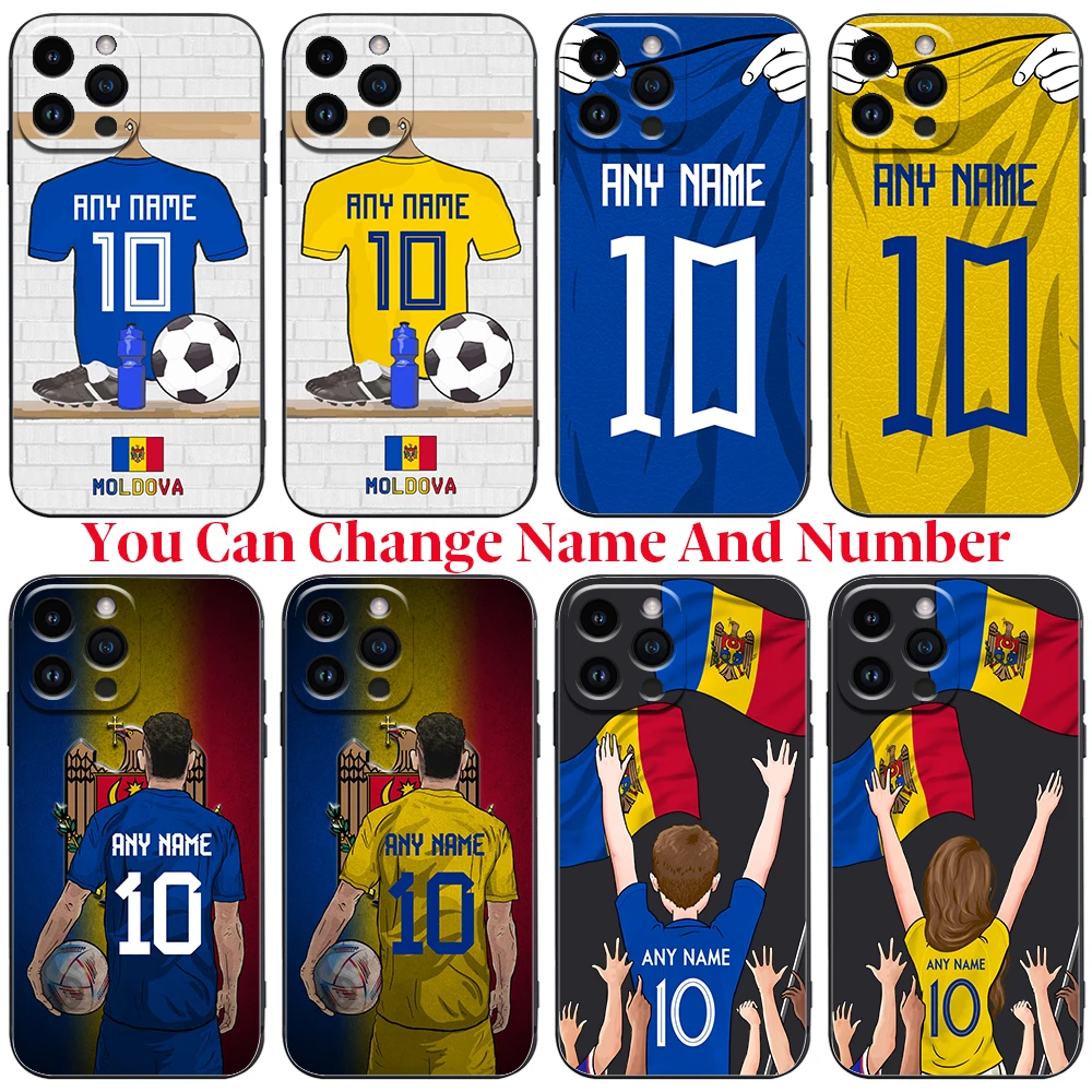 Personalized Moldova National Soccer Football Jersey Cases for iPhone