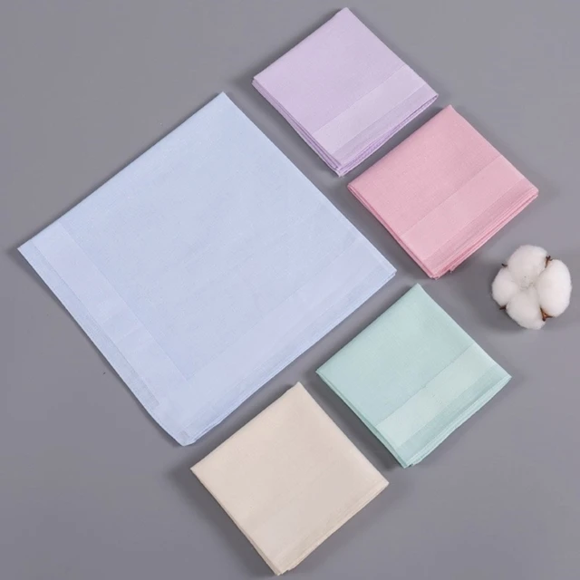 Classical Handkerchiefs Soft Cotton Fabric Washcloth With Strong Absorbency Towel Wash Cloths Antibacterials Features .Q0KF 5