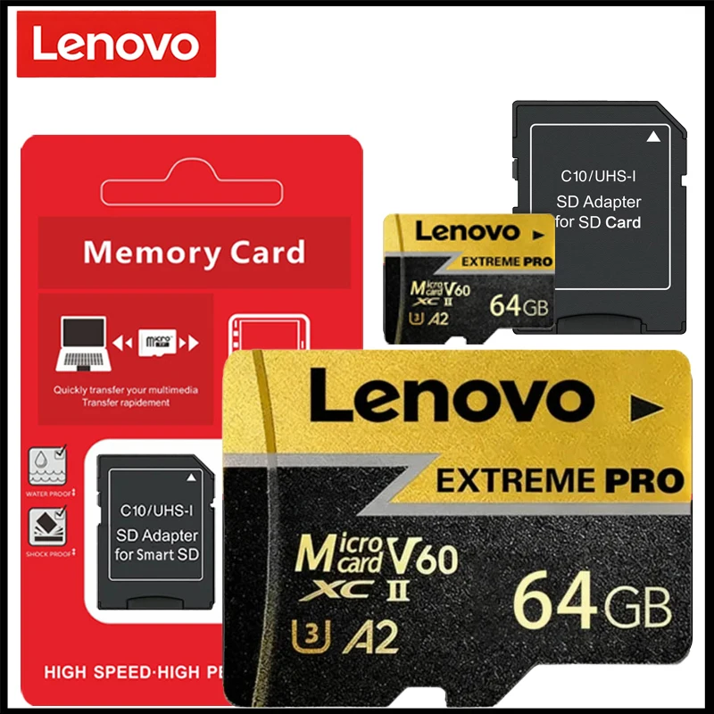 새로운 레노버 TF 메모리 SD 카드 마이크로 SD 카드 고속 TF 플래시 카드 128GB 256GB 512GB 1TB SD 카드 (휴대폰/컴퓨터용)