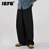 IEFB Korean Style Men's Denim Pants Pleated Solid Color Casual Trousers Straight Wide Leg Spring Male Loose Jeans 2025 9C6611 1