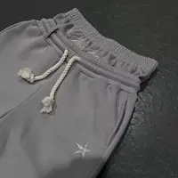 Harajuku Loose Double Waisted Sweatpants Y2K American Solid Color Letter Embroidery Casual Pants Hip Hop Drawstring Waist Jogger - Image 2