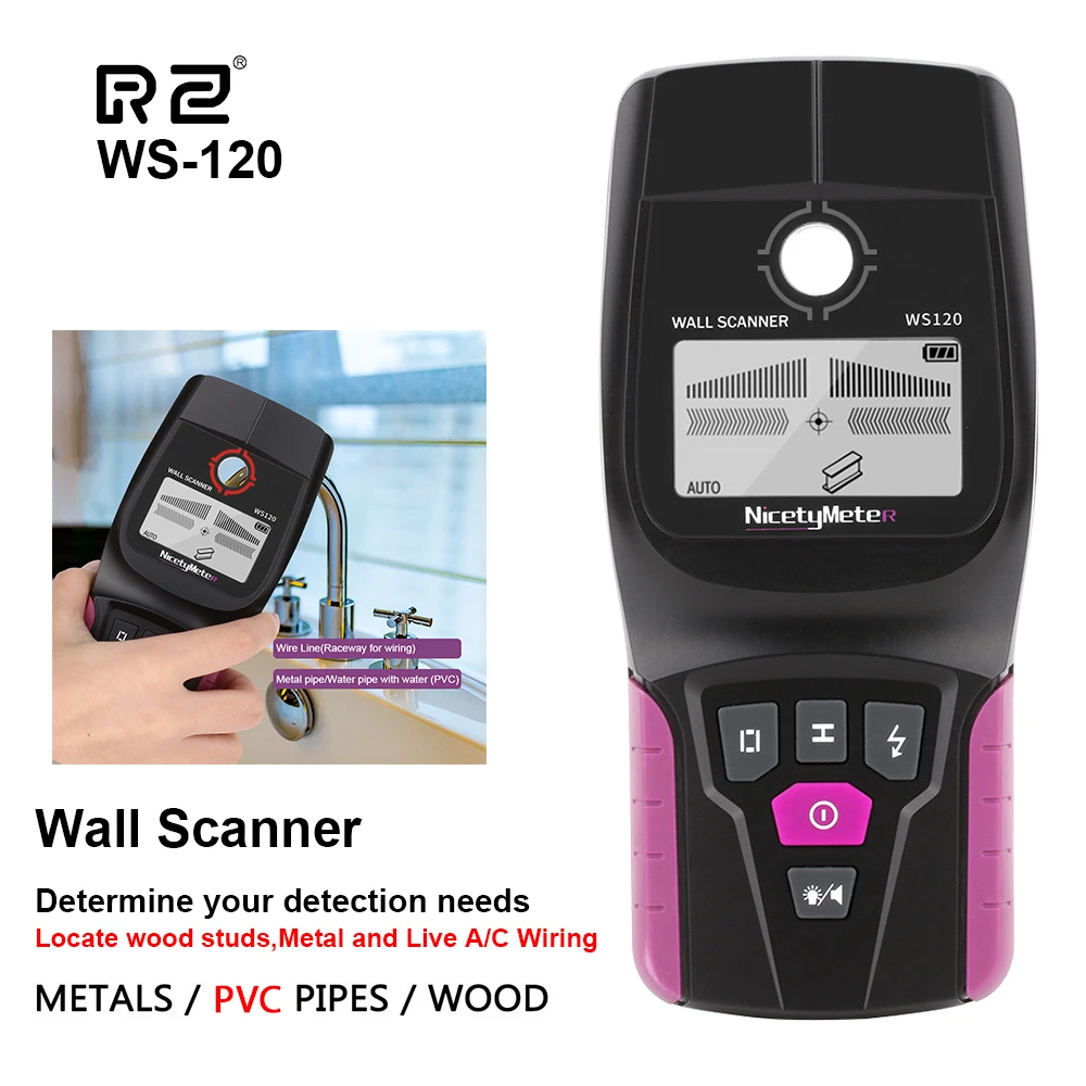 Nicetymeter Pvc Finder Industrial Metal Detector Wall Detector Metal