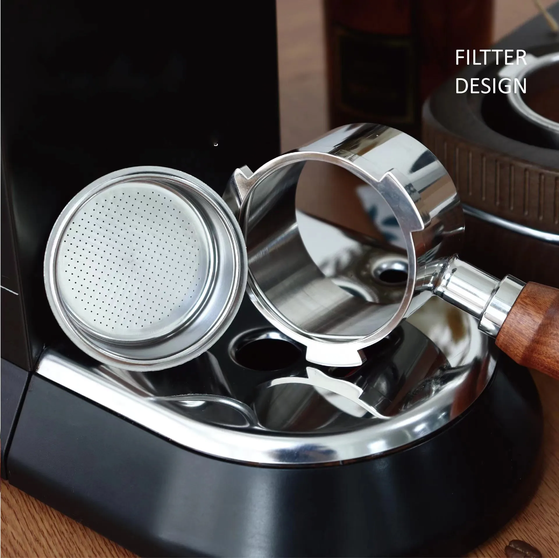 51mm Coffee Bottomless Portafilter Filter Holder For Delonghi Dedica EC680 EC685 Espresso