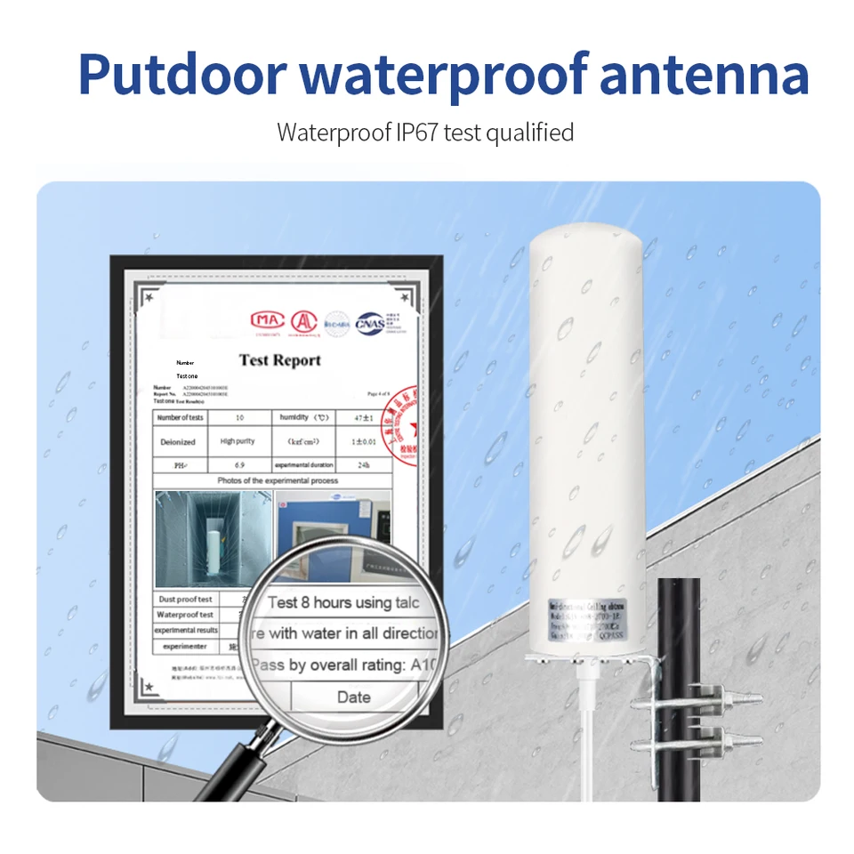 Nelawya 4G LTE 5G Outdoor Antenne 12dBi MIMO - Omnidirectioneel 698-3800MHz Met Adapters Voor Routers