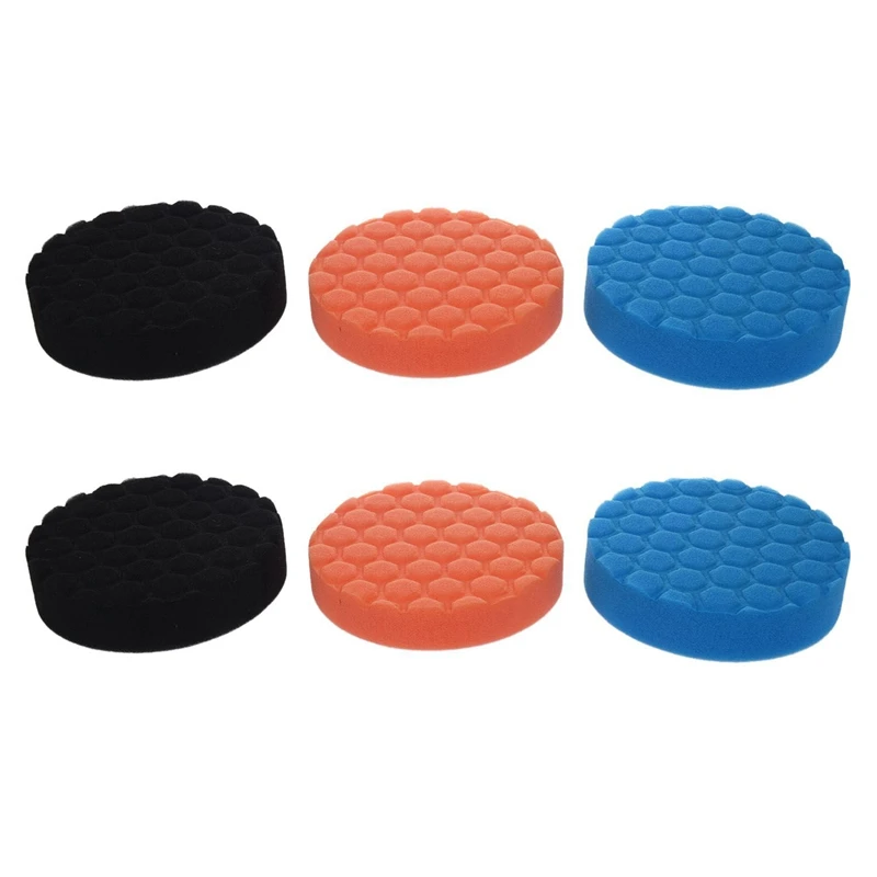 

New 6X Hex-Logic Buff Buffering Polishing Pad Kit For Auto Car Polisher 5 Inch