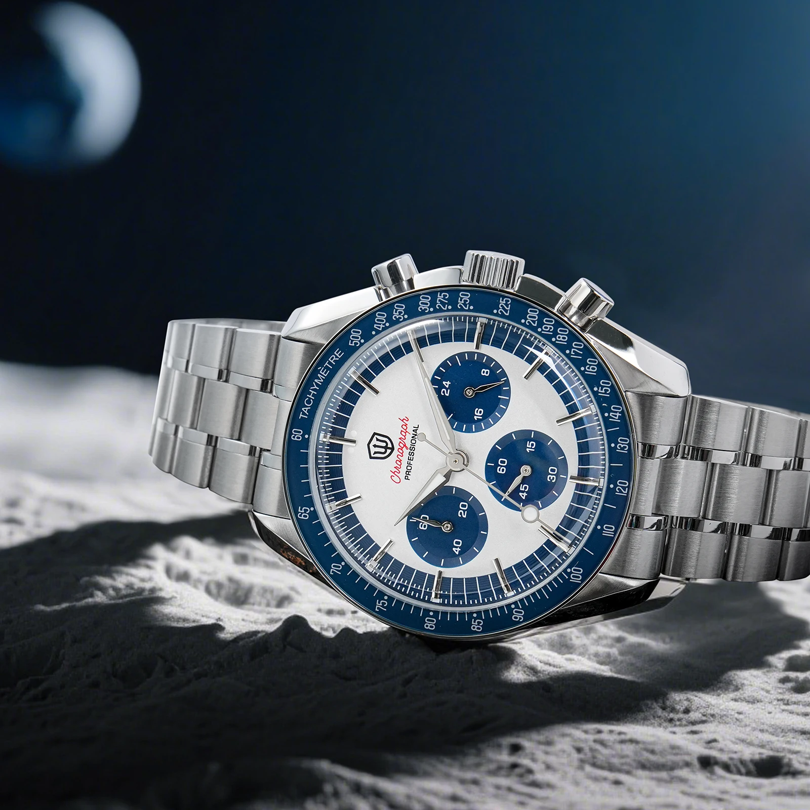 Watchdives WD1863 39mm Watch VK63 Quartz Chronograph Movement