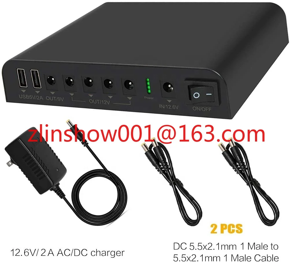 탈렌트셀 미니 무정전 전원 공급 장치, 리튬 이온 백업 배터리, SL3400 DC 12V, 9V, 5V 출력, 31200mAh, 98Wh