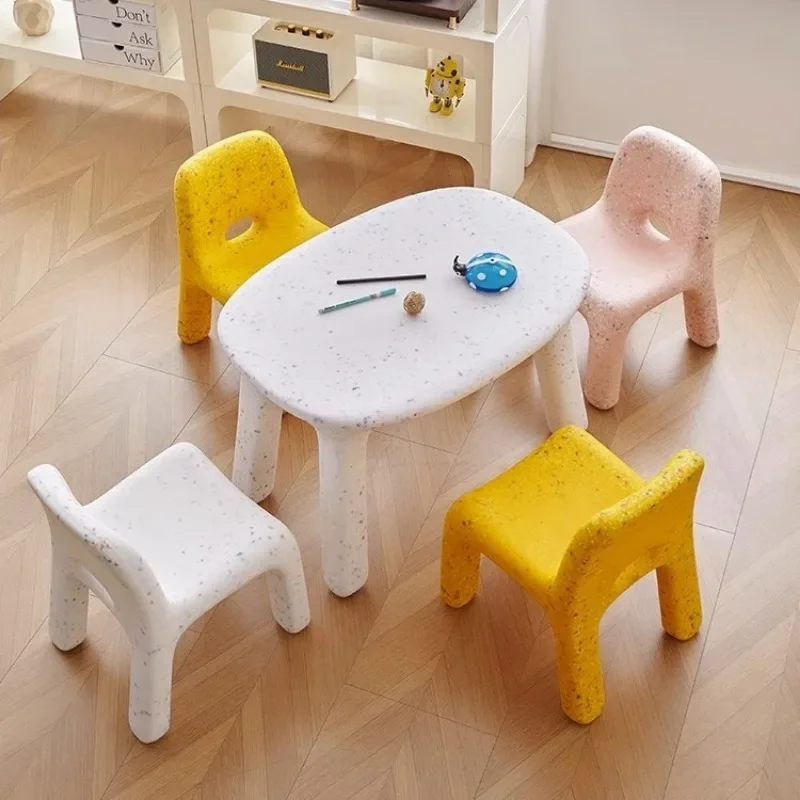 Kindergarten Plastic chair for kids Antislip desk chair for girls Children Portable chairs kids Space saving furniture