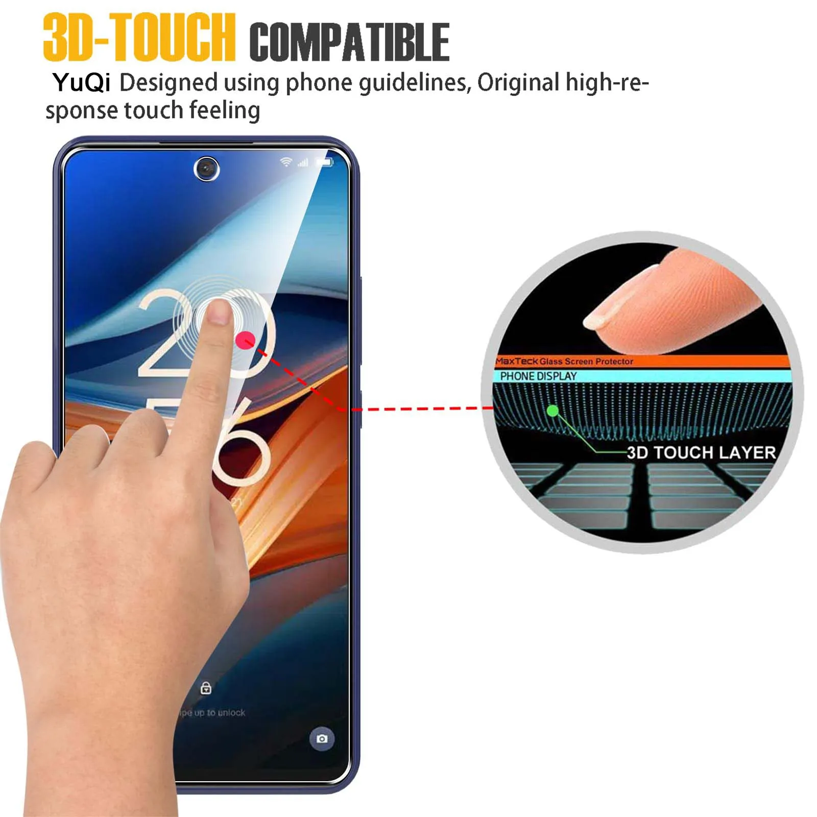 HD Crystal Tempered Glass Screen Protector - Premium 9H Strength, Case Friendly