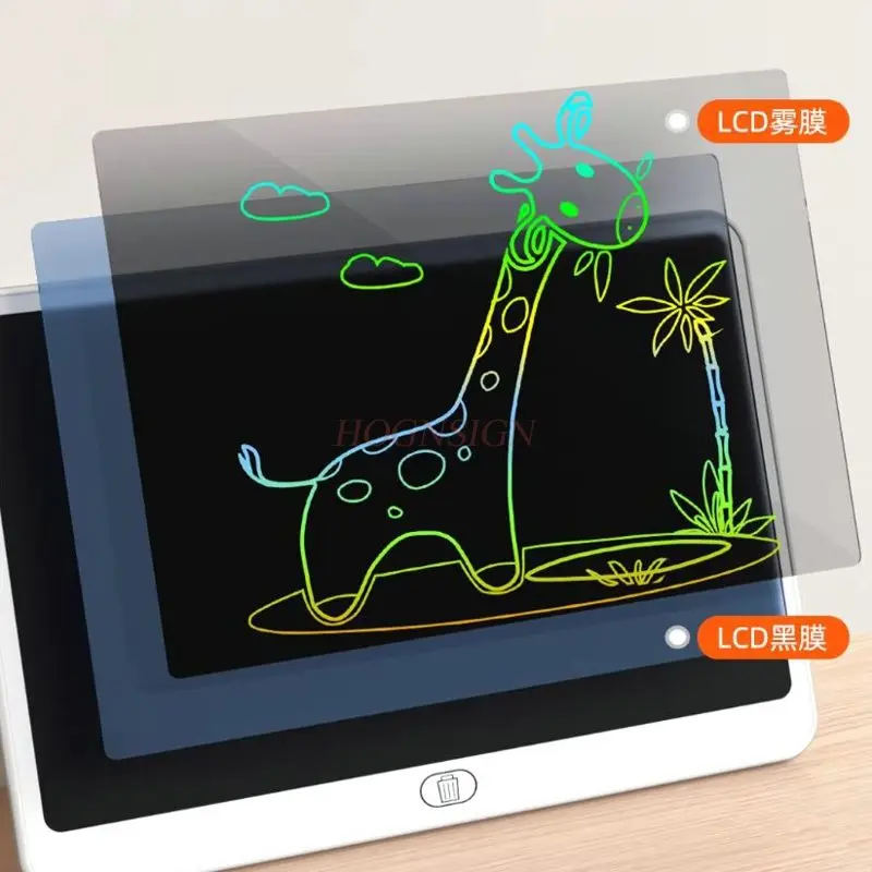 1개 어린이용 그림판 LCD 지우기 가능 원클릭 삭제 필기판 낙서 그림 전자 장난감 필기판