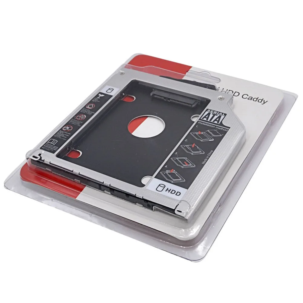  SATA 3.0 SSD HDD ̽/ڽ , Ʈ CD DVD-ROM Optibay ˷̴ öƽ, 9.5mm, 12.7mm